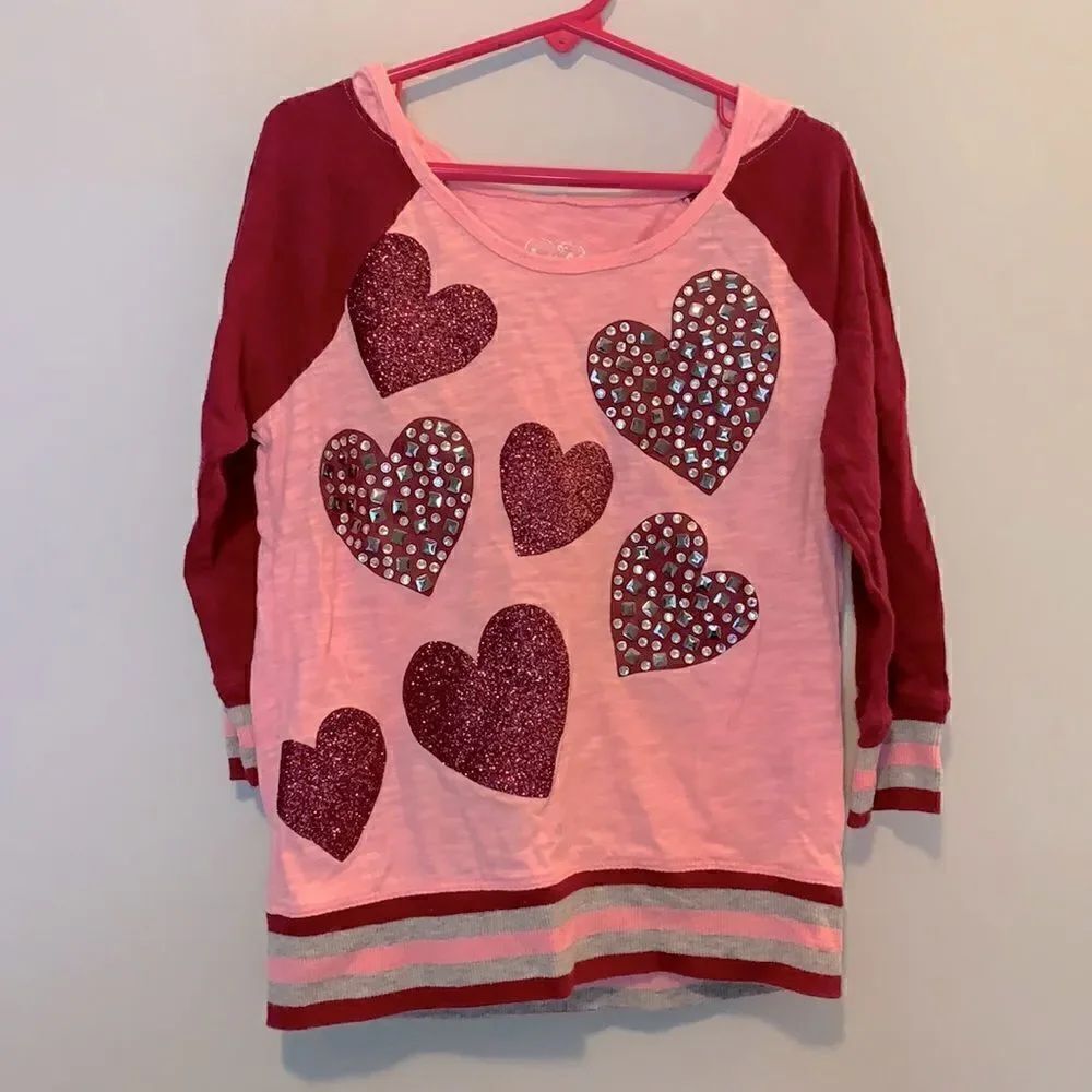 Justice Heart Hooded Long Sleeve